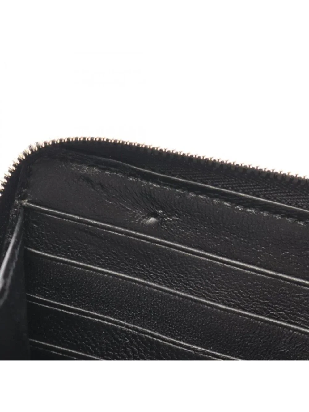 Balenciaga Round Length Wallet Black Leather